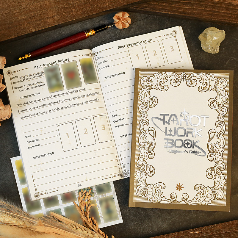 塔罗手账日记本韦特小贴纸牌阵笔记本中英文新手学习记录本日志本