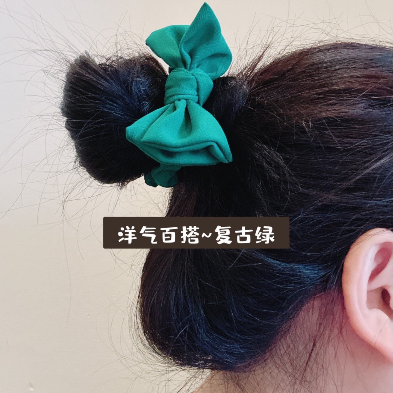 【kroea原單】韓系少女可愛復古元氣百搭氣質雙層蝴蝶結髮圈頭扎
