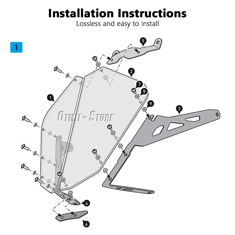 Cross-border exclusive use of 790/890 Adventure/R motorcycle accessories modified headlight transparent protective cover