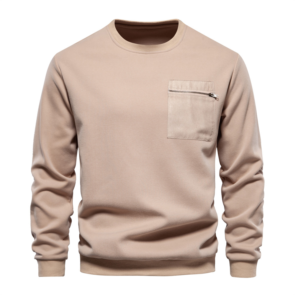 2023 autumn new long sleeved hoodie trend men's loose casual round neck pullover men's hoodie_voghion.com