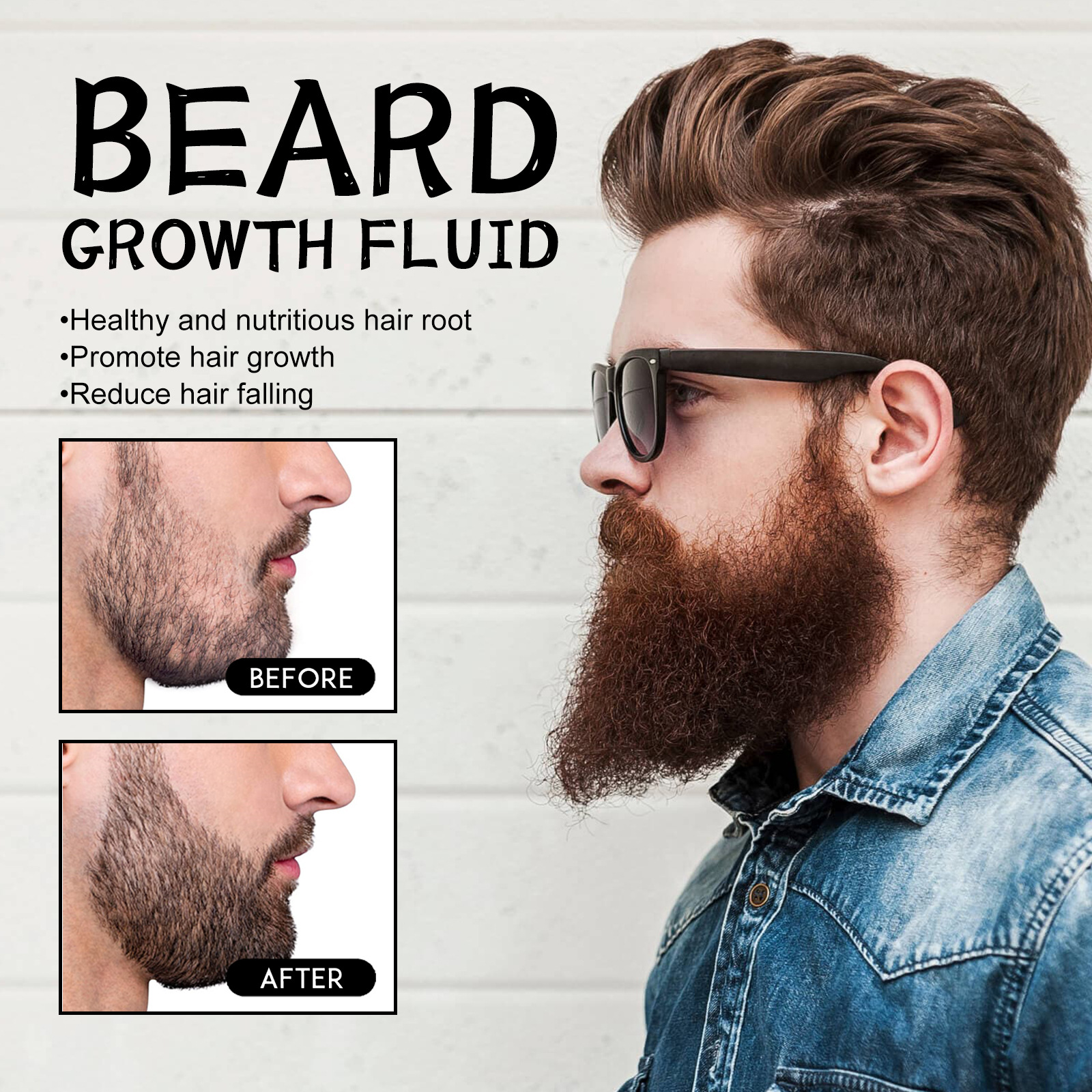 Sérum de croissance de barbe riche en ingrédients naturels pour hommes | Favorise une croissance de barbe plus épaisse et plus complète_voghion.com