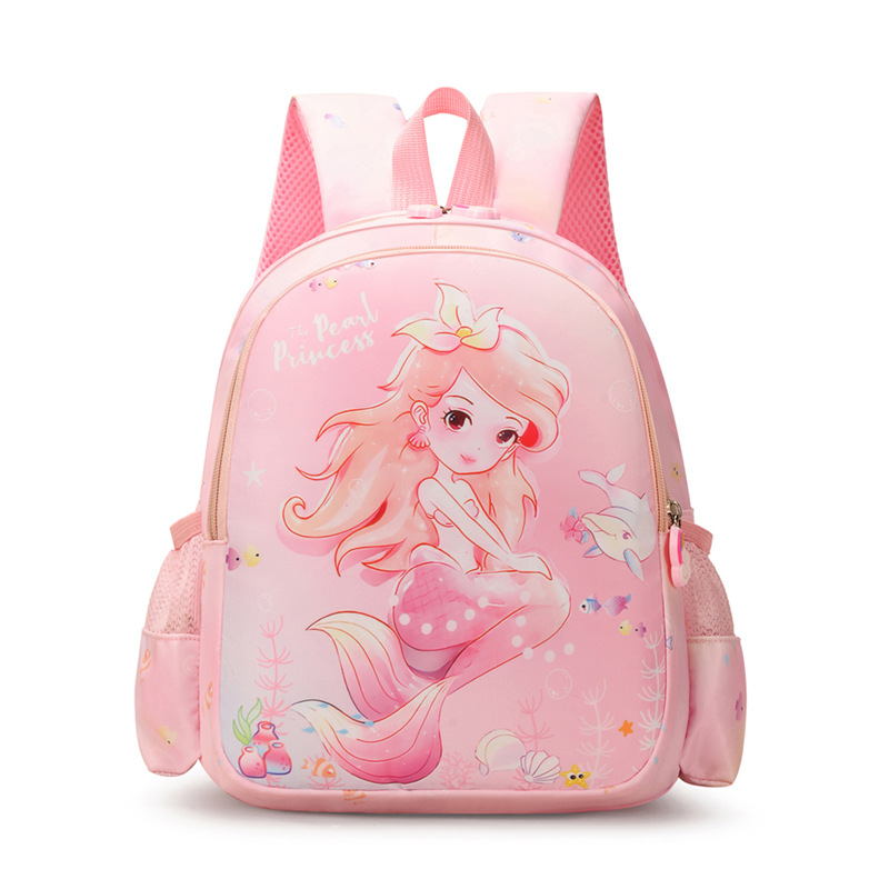 Dibujos Animados lindo sirena mochila kindergarten pequeña niña lona pequeña mochila 3-6 años de edad ligera viaje mochila