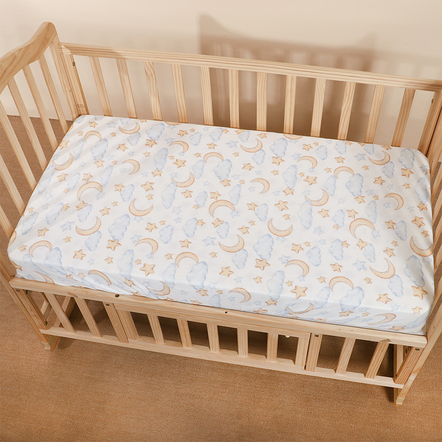 Crib Fitted Bed Sheets Pure Cotton Type a Newborn Baby Gauze Bed Sheetss Kindergarten Newborn Kidsren Spliced ​​Mattress Cover