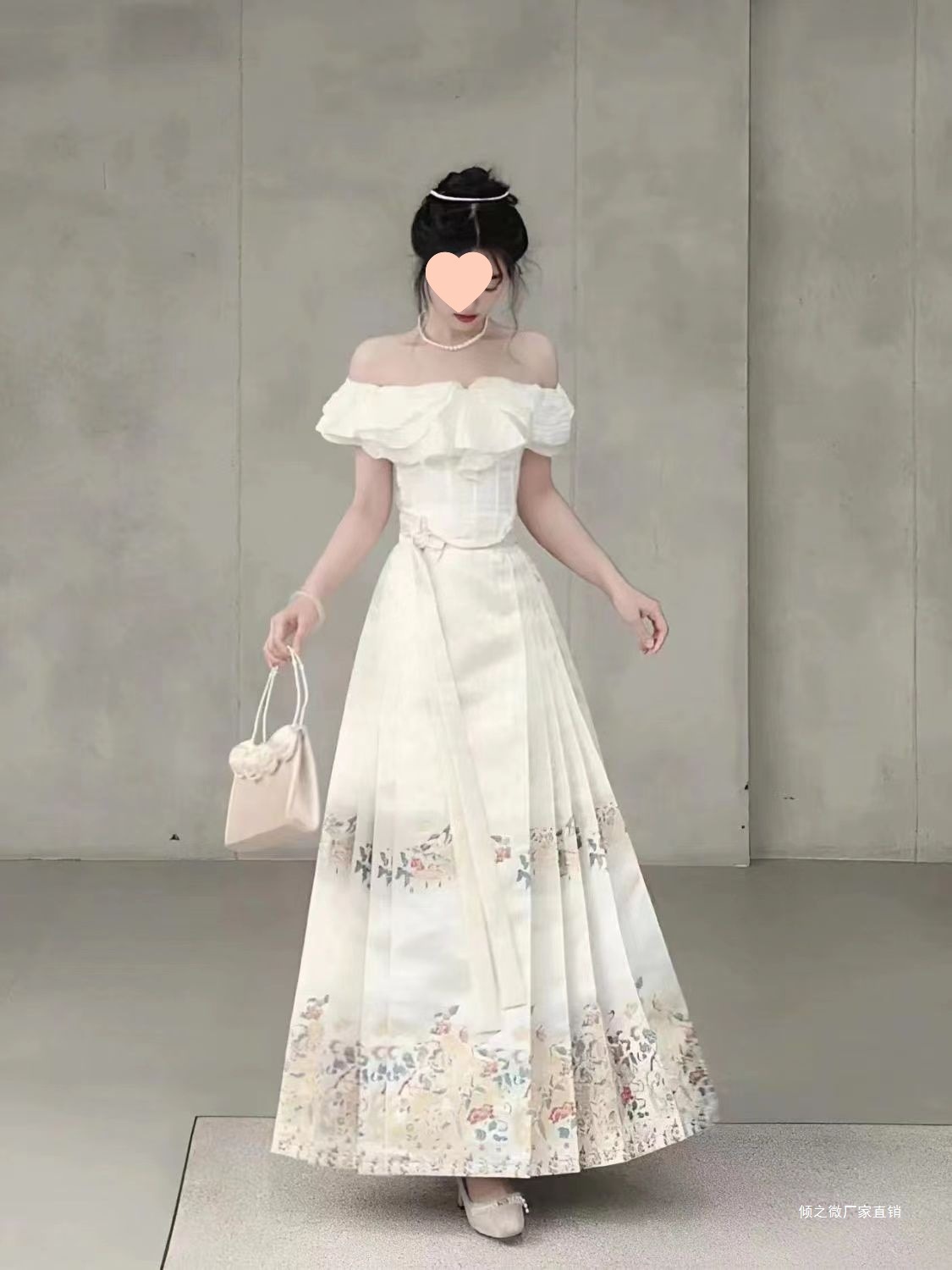 New Chinese-Style Printed Water Wood Qinhuai Hanfu Ming-Style High-Waisted Mamian Skirt Chinese Versatile Spring and Summer Daily Outfit New Model