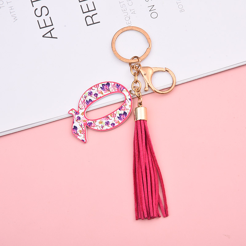 Elegant Streetwear Letter Pu Leather Alloy Women's Bag Pendant Keychain display picture 4