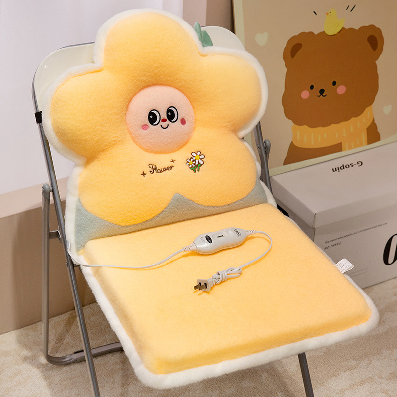 Flor encantadora almohadilla de calefacción espalda integral cintura calefacción eléctrica enchufe de calefacción artefacto de calefacción aumentado y grueso