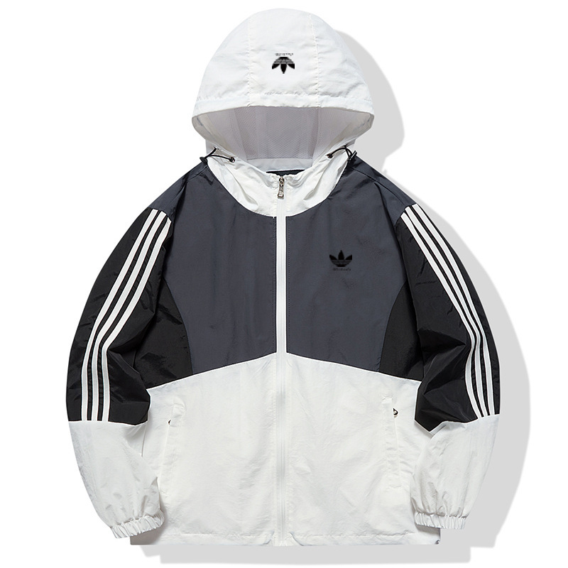 2025 Spring New Three-Stripe Hooded Sportswear for Men and Women, Loose Casual Clover Jacket, Men's Jacket