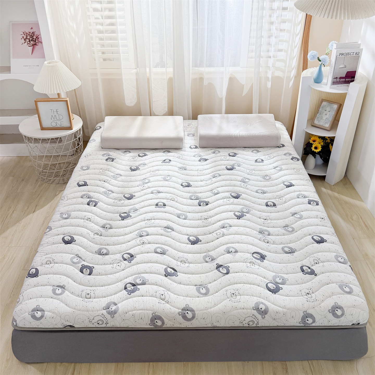 Cross-Border Class a Washed Cotton Mattress, Thickened Non-Slip Tatami Mattress, Foldable Mattress for Student Dormitories, Wholesale