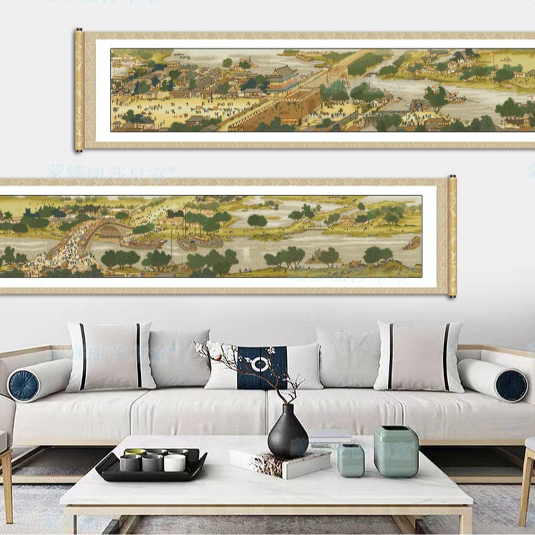 Punto de Cruz de Alta Gama de la Mona Lisa con Paisaje Panorámico del Río Qingming, 56 Colores, para Bordado DIY en la Sala de Estar image 5