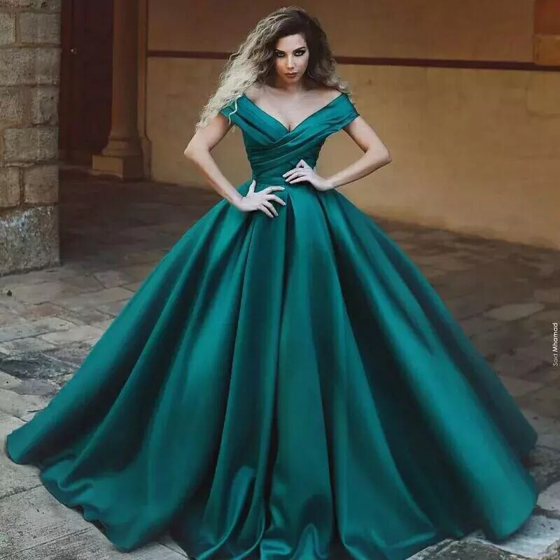 El Comercio exterior europeo y americano Amazon AliExpress desea vestido de fiesta vestido de mujer sexy escote en V satén vestido largo