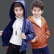 儿童皮衣外套宝宝2020秋冬新款男童上衣韩版童装加绒加厚男孩外套