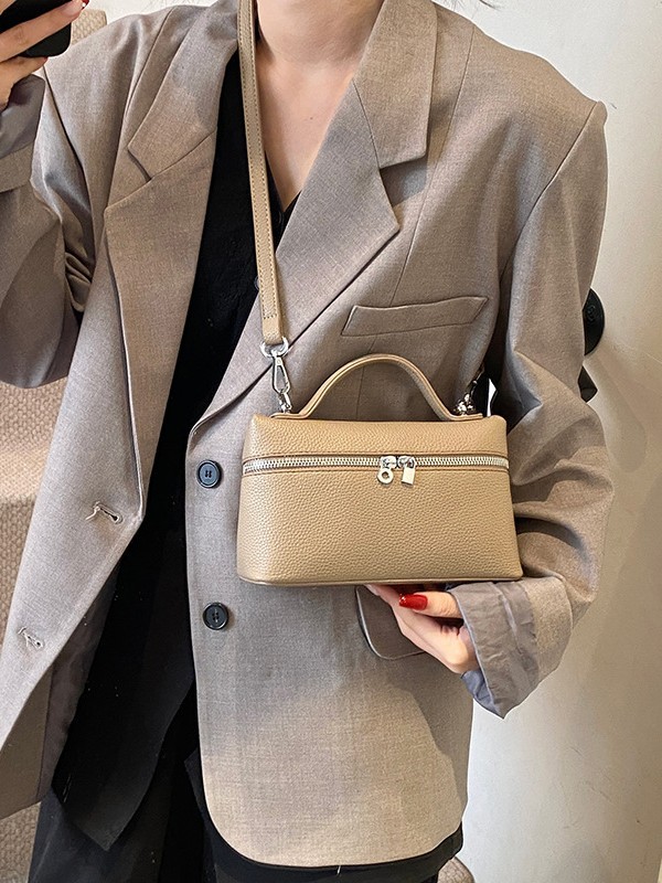 Bolso bandolera de un solo hombro con textura occidental simple 2025 comercio exterior nueva tendencia moda de nicho bolso cuadrado pequeño portátil mujer