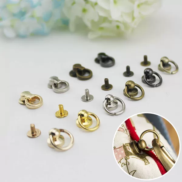 DIY handmade high-grade accessories with ring nipple nail mouth gold packaging chain artifact with ring screw connecting buckle hook