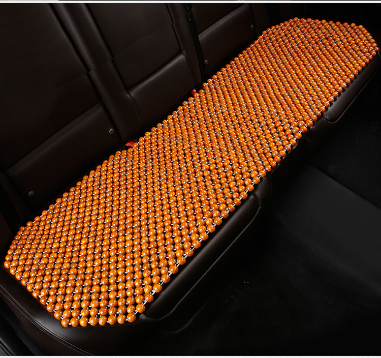 Wooden Bead Cooling Mat, Summer Car Seat Cushion, Single Seat, Main Driver's Seat Cushion, Breathable Summer Car Mat, Universal for Large Trucks