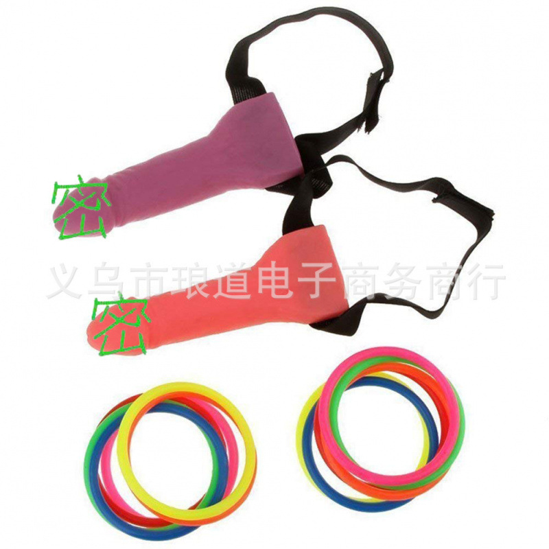 Juguetes de fiesta de solteros de Amazon, anillo de lanzamiento de pene, anillo de lanzamiento de cabeza, dick head hoopla
