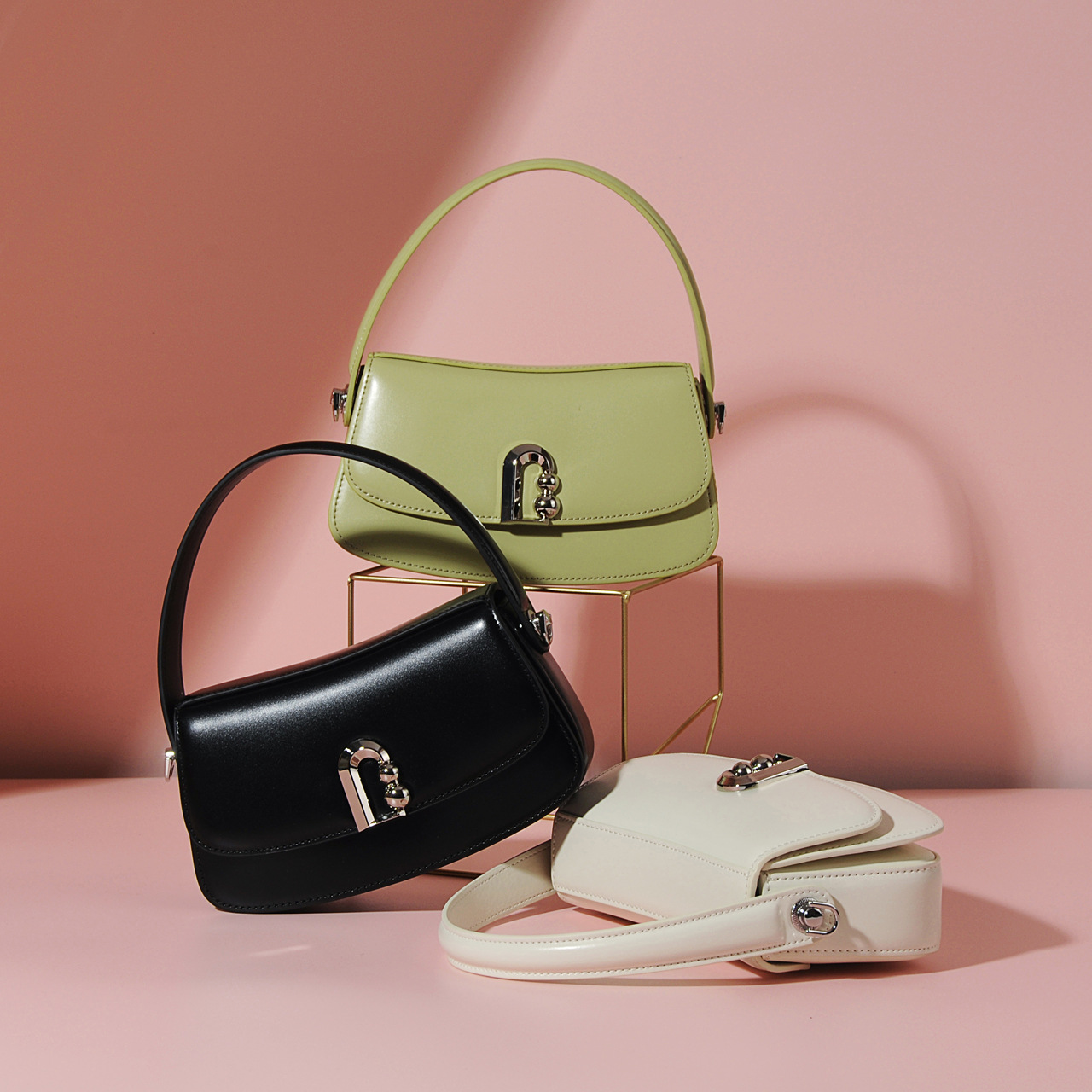 真皮马鞍包女2026新款牛皮百搭单肩斜挎包小众设计流行腋下女包 - Thumbnail 4