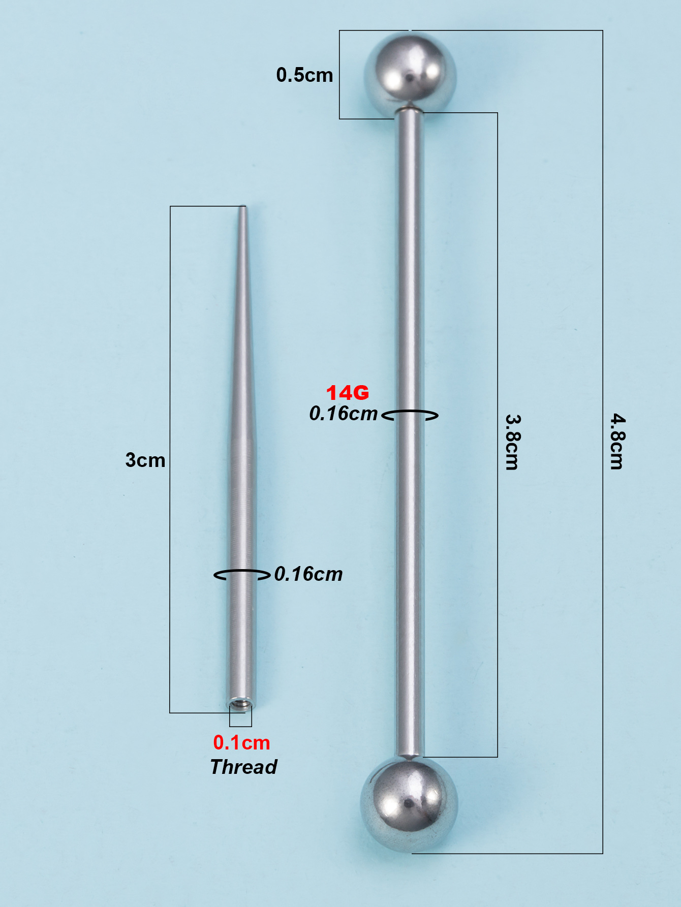 Piercing Guide Navel Ring Tongue Stud Nipple Ring Lip Stud Piercing Set