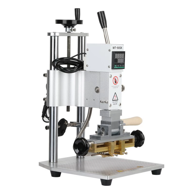 Машина для горячего тиснения на коже, для нанесения логотипов на искусственную кожу, с подвижной насадкой, для брендирования дерева, для упаковки готовой продукции, пресс для горячего тиснения