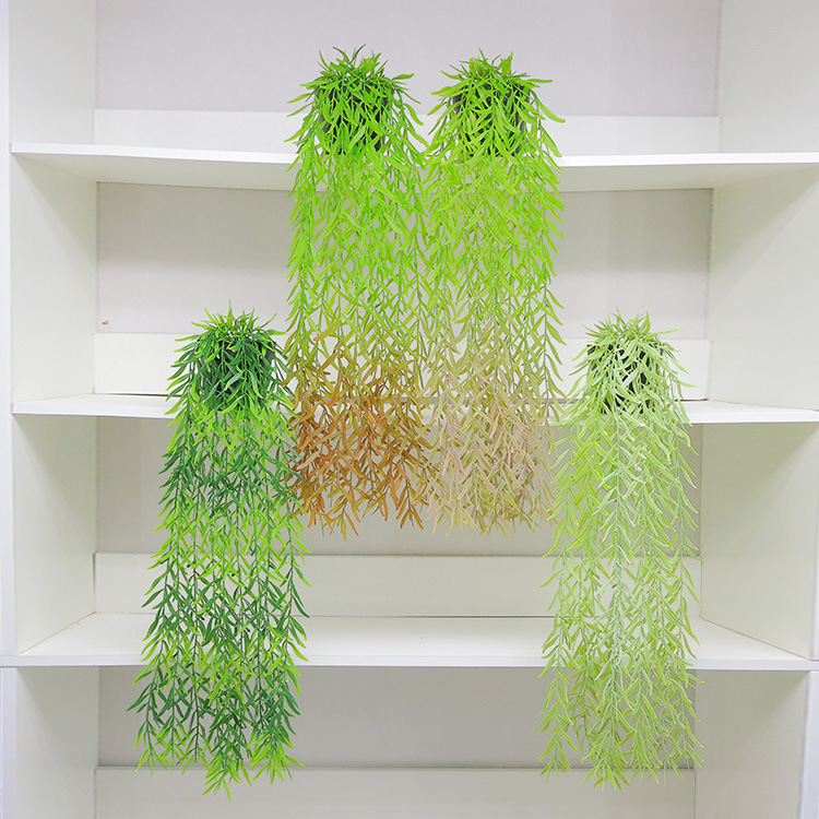 亚马逊跨境仿真壁挂过江龙藤条悬挂假植物室内室外墙壁房屋装饰