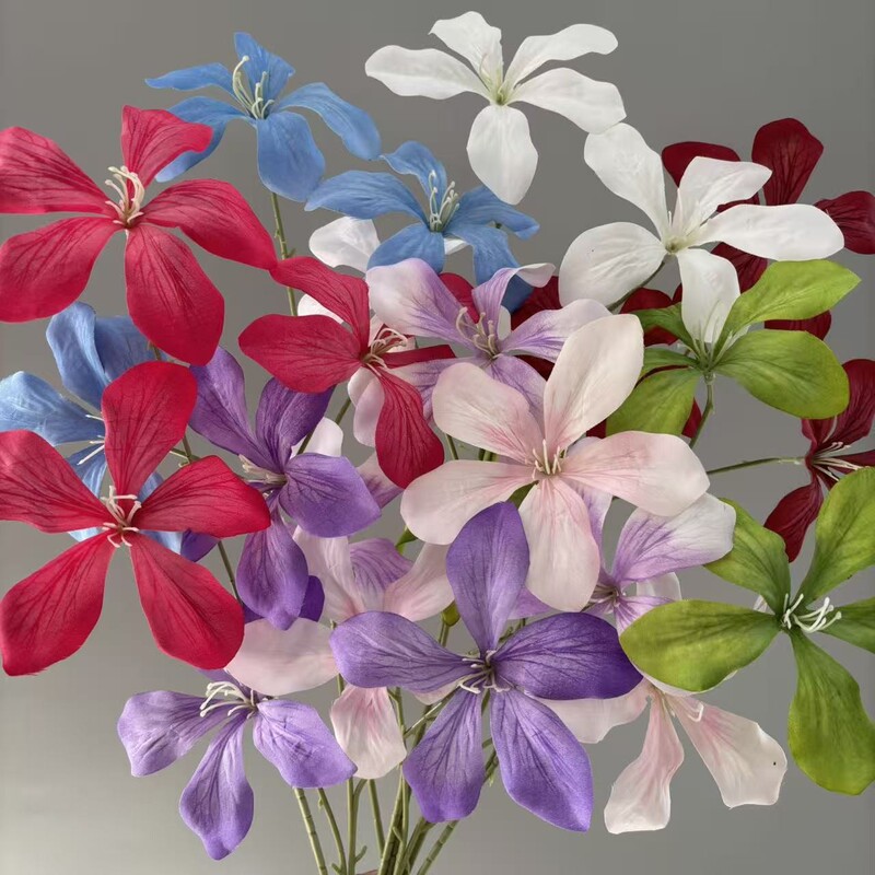 Artificial Flowers, 3-Head Flame Orchids, Wedding Aisle Decoration, Home Soft Furnishings, Fake Flowers, Floor Flower Arrangement, Flower Arrangement