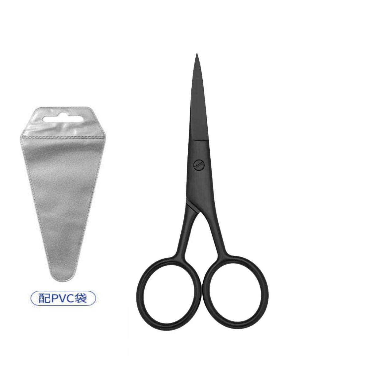Juego de tijeras de pelo de nariz para hombres, cabeza redonda, afeitado de acero inoxidable, limpieza de fosas nasales, tijeras pequeñas manuales para mujeres