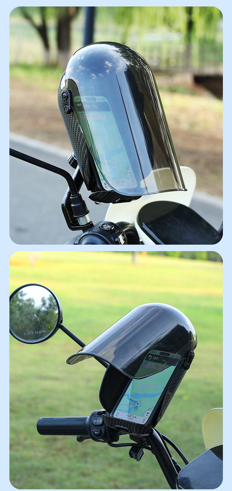 Electric Vehicle Delivery Rider Mobile Phone Holder Waterproof Cover for Motorcycles, Bicycles, and Tricycles, Universal Rain Protection and Sunshade