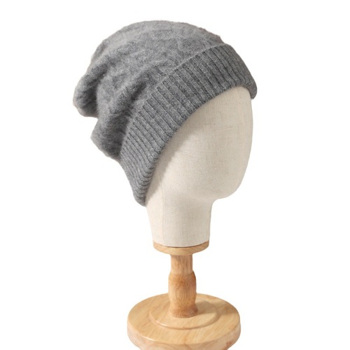 Autumn and winter pure wool woolen hat with large head circumference for men and women, cashmere woolen hat, knitted ear protection warm and cold hat