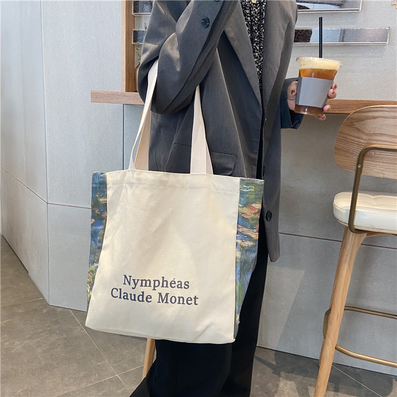 【 In Stock 】09251 Japanese-style simple design large-capacity student single-shoulder bag, Korean-style Instagram shopping bag undefined