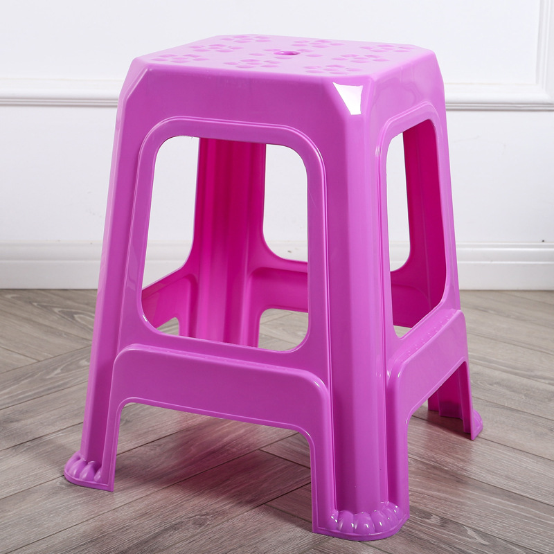 Taburetes de plástico gruesos taburetes altos caseros taburetes de goma cocinados taburetes taburetes de comedor para adultos taburetes de plástico cuadrados simples