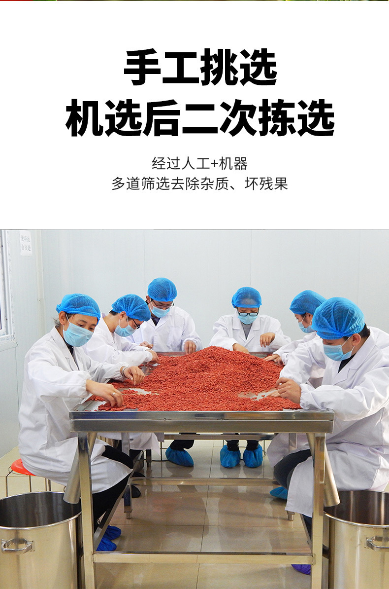 Dried Goji Berries 250g Jar Ningxia Zhongning Gou Qi Zi Unsulfured Premium Goji Fruit key features