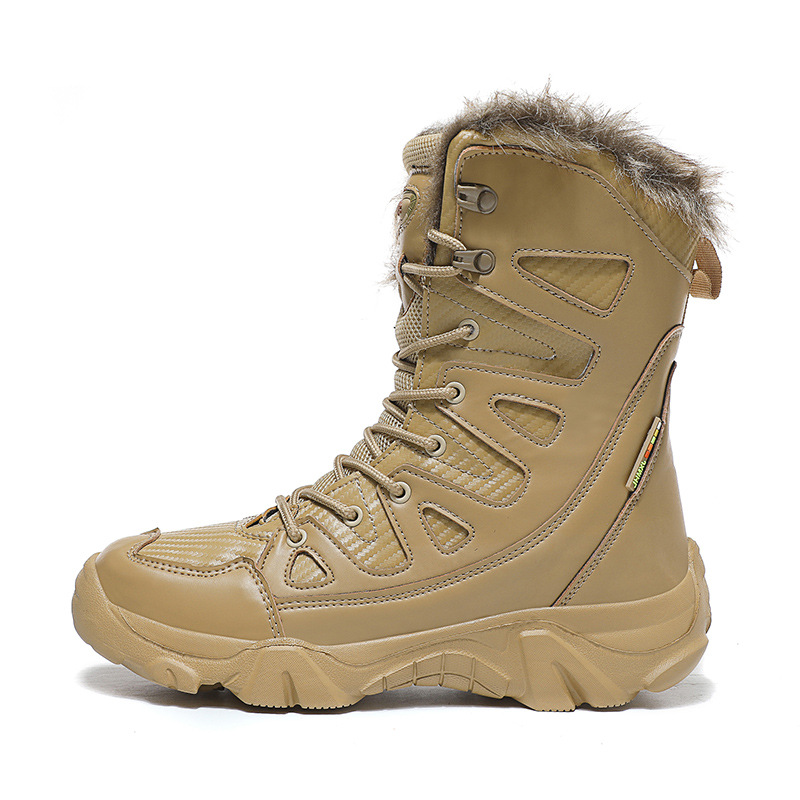 Botas Martin transfronterizas, botas de nieve de otoño y invierno, zapatos de algodón cálidos para hombres, botas de caza de alto nivel para hombres.