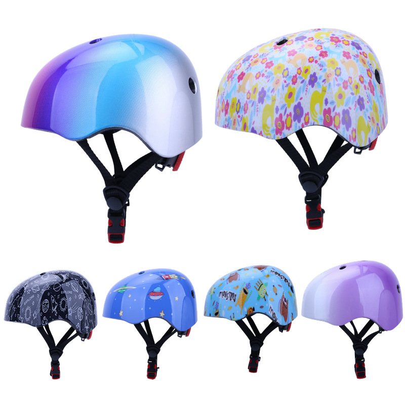 Skateboard Bicycle Plum Blossom Helmet Skating Balance Wheel Skating Children Boys and Girls Safety Helmet Cycling Protective Equipment