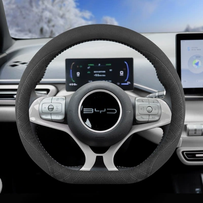 for Women – Steering wheel cover - black-model-plush-default