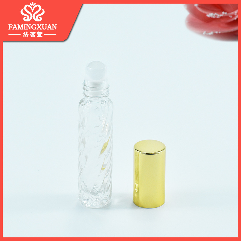 Famingxuan - Botella de Vidrio para Rellenar Perfume, Botella Vacía para Perfume a Granel, Botella de Vidrio con Roll-on de 4 ml, Botella Vacía de Vidrio para Perfume