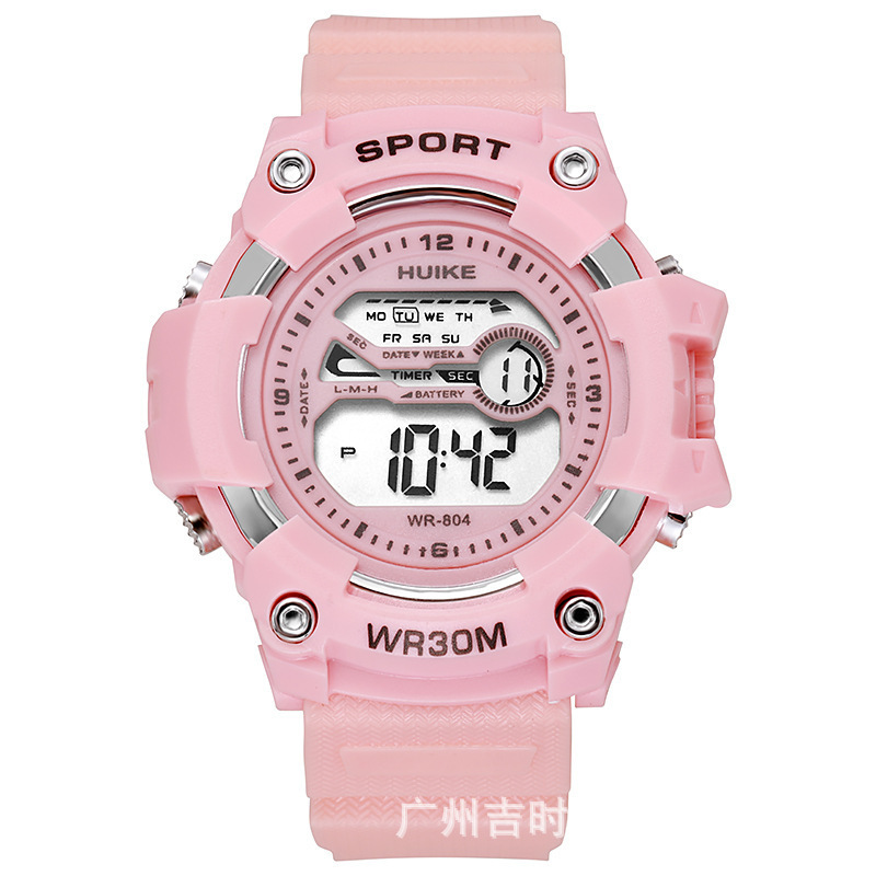 Nuevo reloj electrónico transfronterizo para estudiantes masculinos y femeninos, versión coreana, reloj electrónico simple, resistente al agua, resistente a caídas, luminoso y multifuncional para estudiantes de secundaria