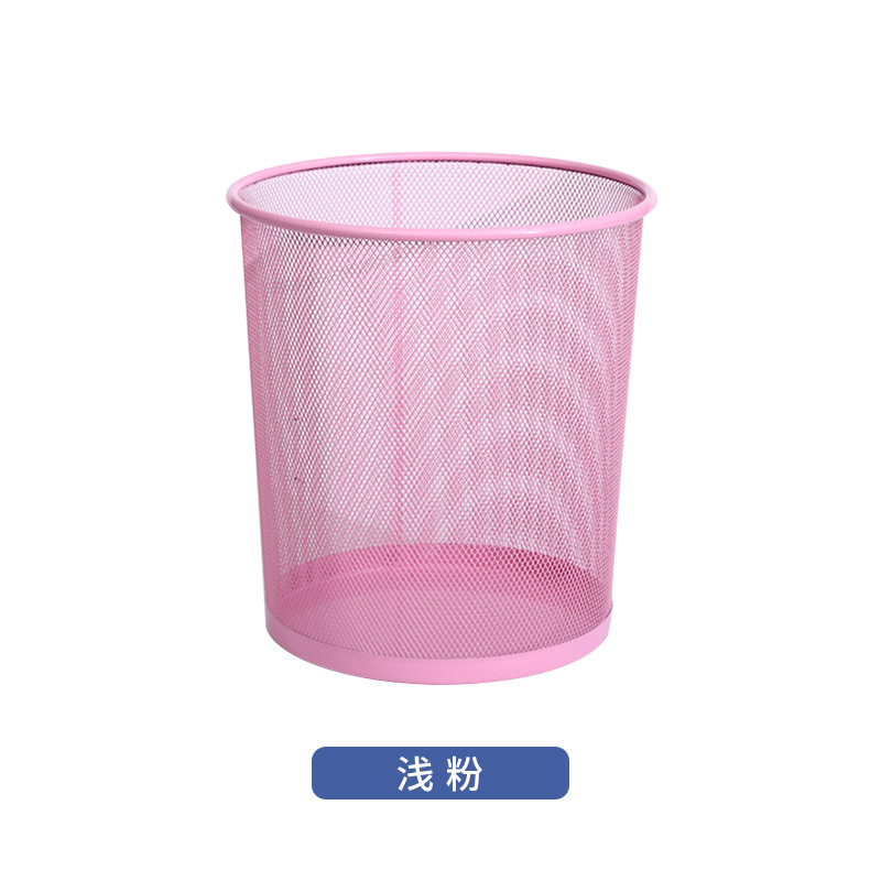 Cubo de basura creativo con patrón de rejilla, nuevo y popular, papelera hueca, para hogar/oficina, papelera de metal multipropósito