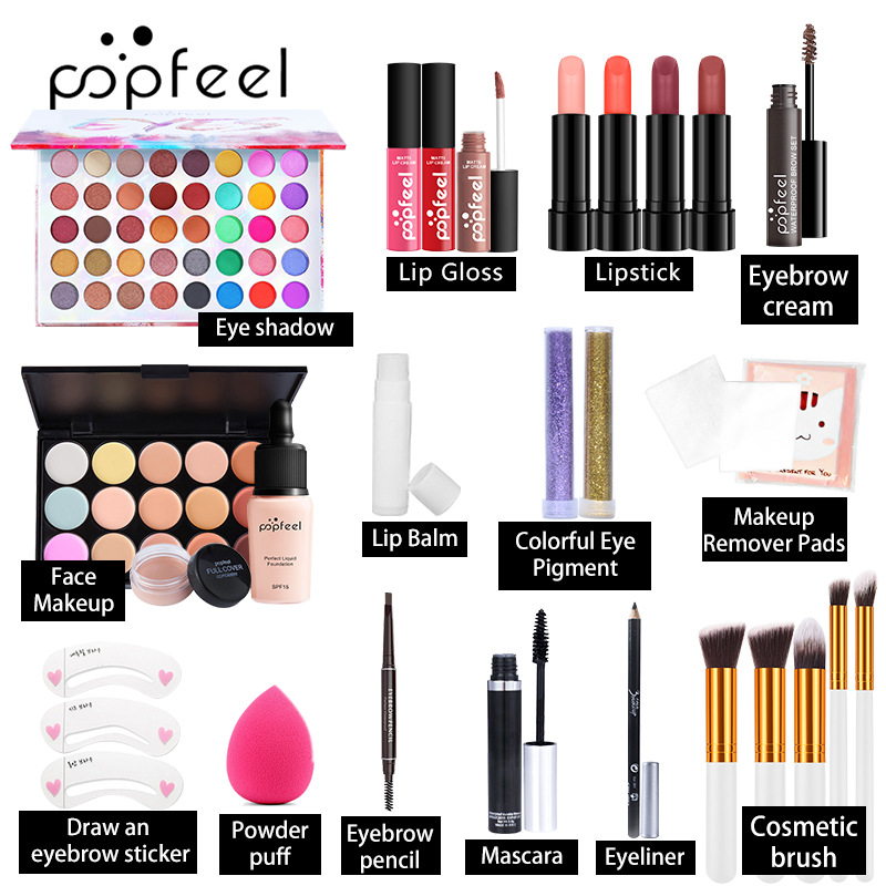 1000g Weight Makeup Set Type Of Cosmetics Paste Material Multicolor Pattern Elegant, Glam, Punk Style Elegant Glam Punk Multicolor Paste Makeup Set 35