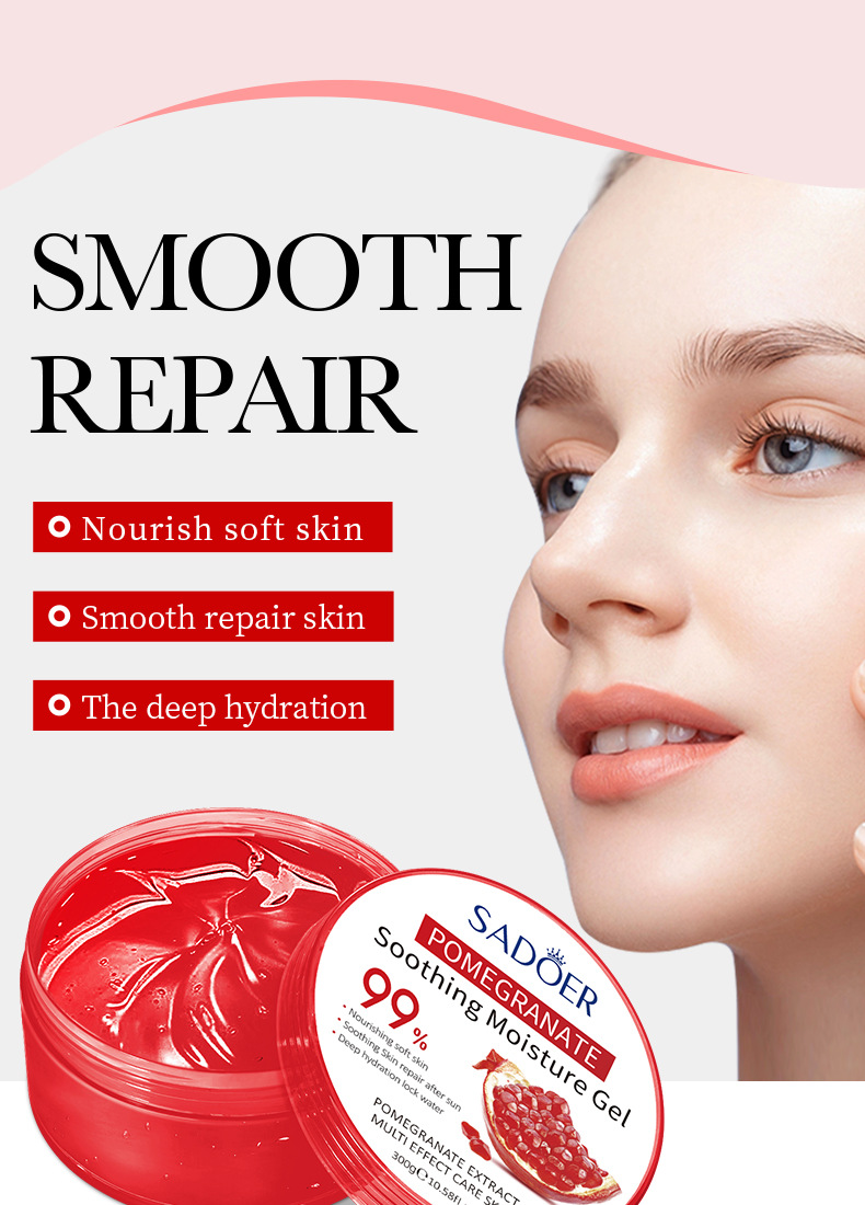 English SADOER Pomegranate Soothing Moisturizing Gel Moisturizing Face Cream Cross Border Foreign Trade_voghion.com
