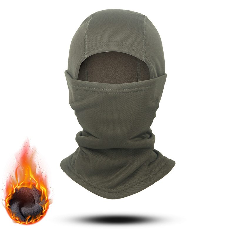 Amazon al aire libre montañismo senderismo invierno gruesa máscara de lana jefe sombrero protector equitación caliente sombrerería