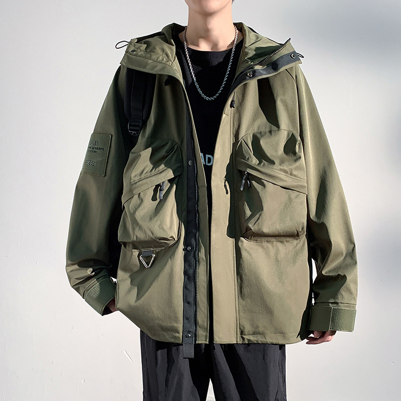 Chaqueta de camuflaje para hombres chaqueta de explosión hombre chaqueta de tren con capuzas marca de moda japonesa montaña casual al aire libre vestir