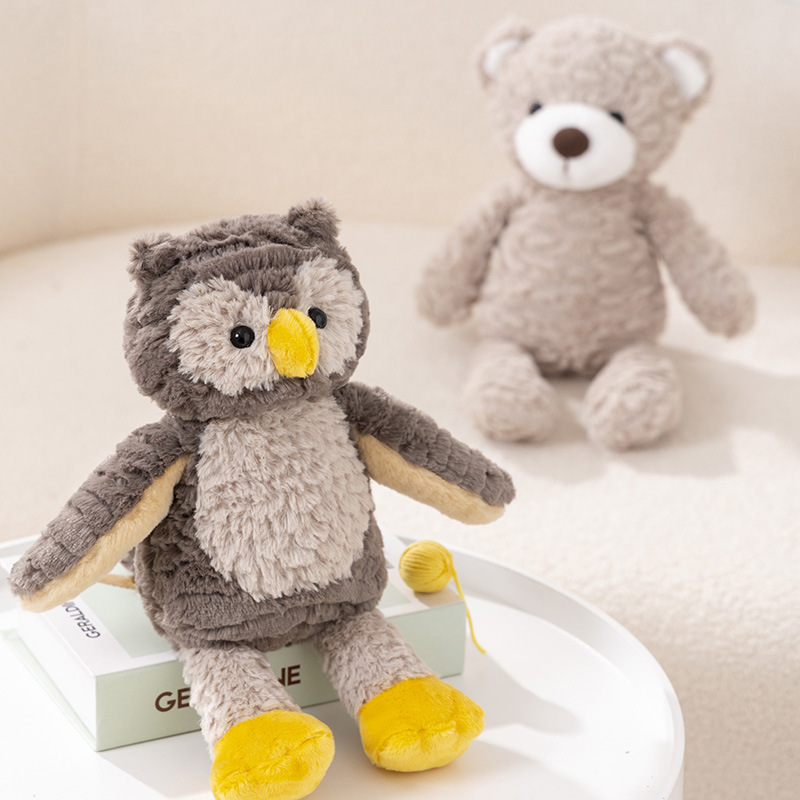 Animales de dibujos animados de patas largas ranas pequeñas ovejas muñecas de peluche osos gatitos conejos triceratós muñecas de tela