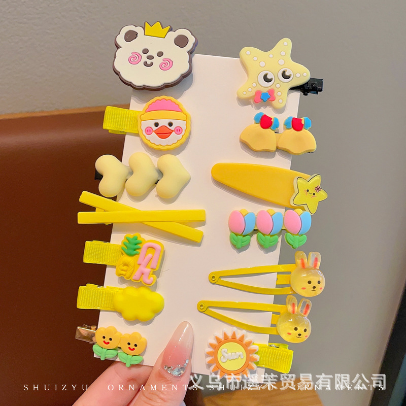 多巴胺儿童发夹女前额刘海夹鸭嘴夹头饰发卡碎发侧边卡子发饰夹子|undefined
