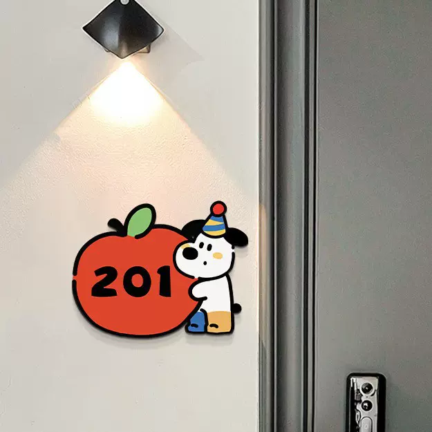 新年装饰门牌号码牌平安喜乐家用房间号数字牌亚克力提示门牌