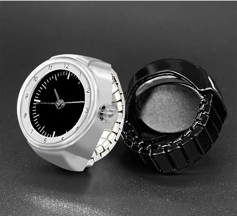 15g Weight Quartz Glass Mirror Material Stainless Steel Strap Material Watch Rings Classification Pointer Display Type Round Dial Shape Shopping Occasion Quartz Movement Round Pattern All Seasons Season Unisex Gender Casual Style Casual Round Quartz Watch Rings