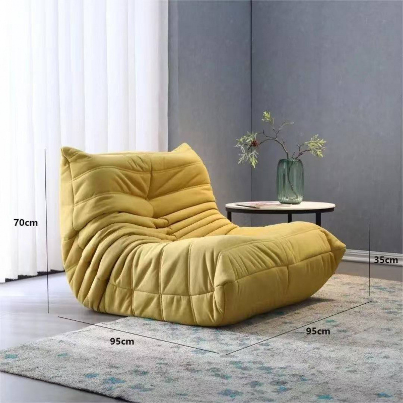 Yla oruga sofá perezoso sala de estar puede dormir se puede acostar balcón dormitorio sofá individual original Togo Red Hugh