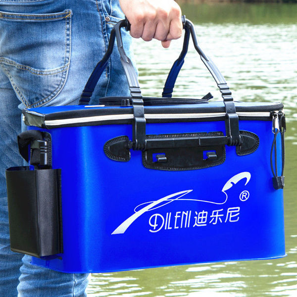 Fish barrel fishing barrel fisherman bucket folding live fish barrel…