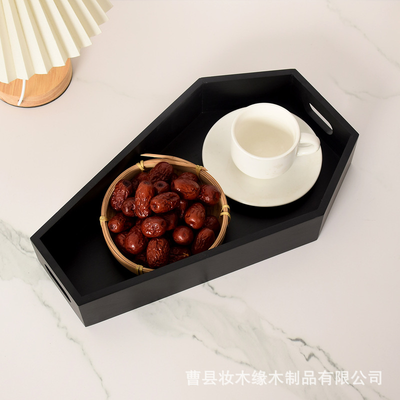 Cross-border wooden gothic coffin-shaped tray for home decoration, fruit tray, desktop cosmetics and perfume storage tray Cross-border wooden gothic coffin-shaped tray for home decoration, fruit tray, desktop cosmetics and perfume storage tray