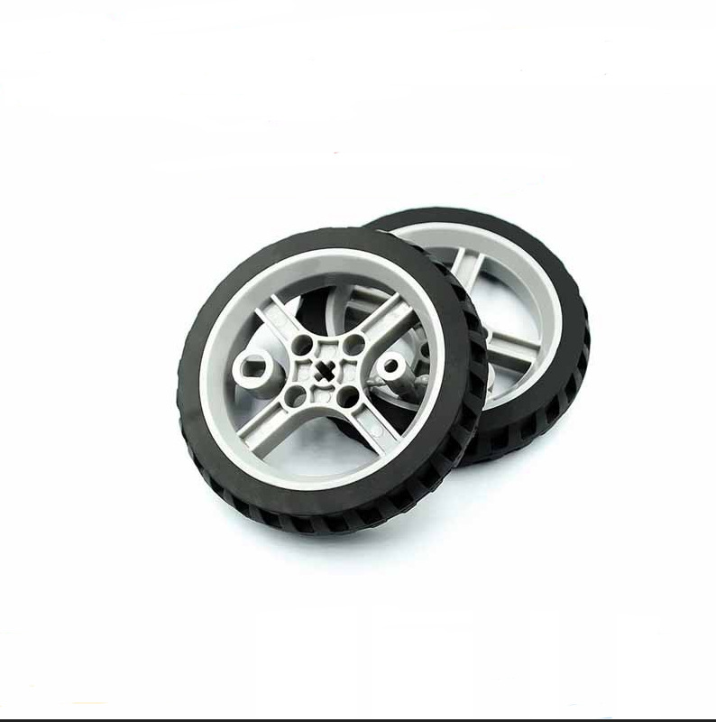 6514 TT马达自由轮子十字轴 机器人智能小车窄轮65mm电机循线巡线
