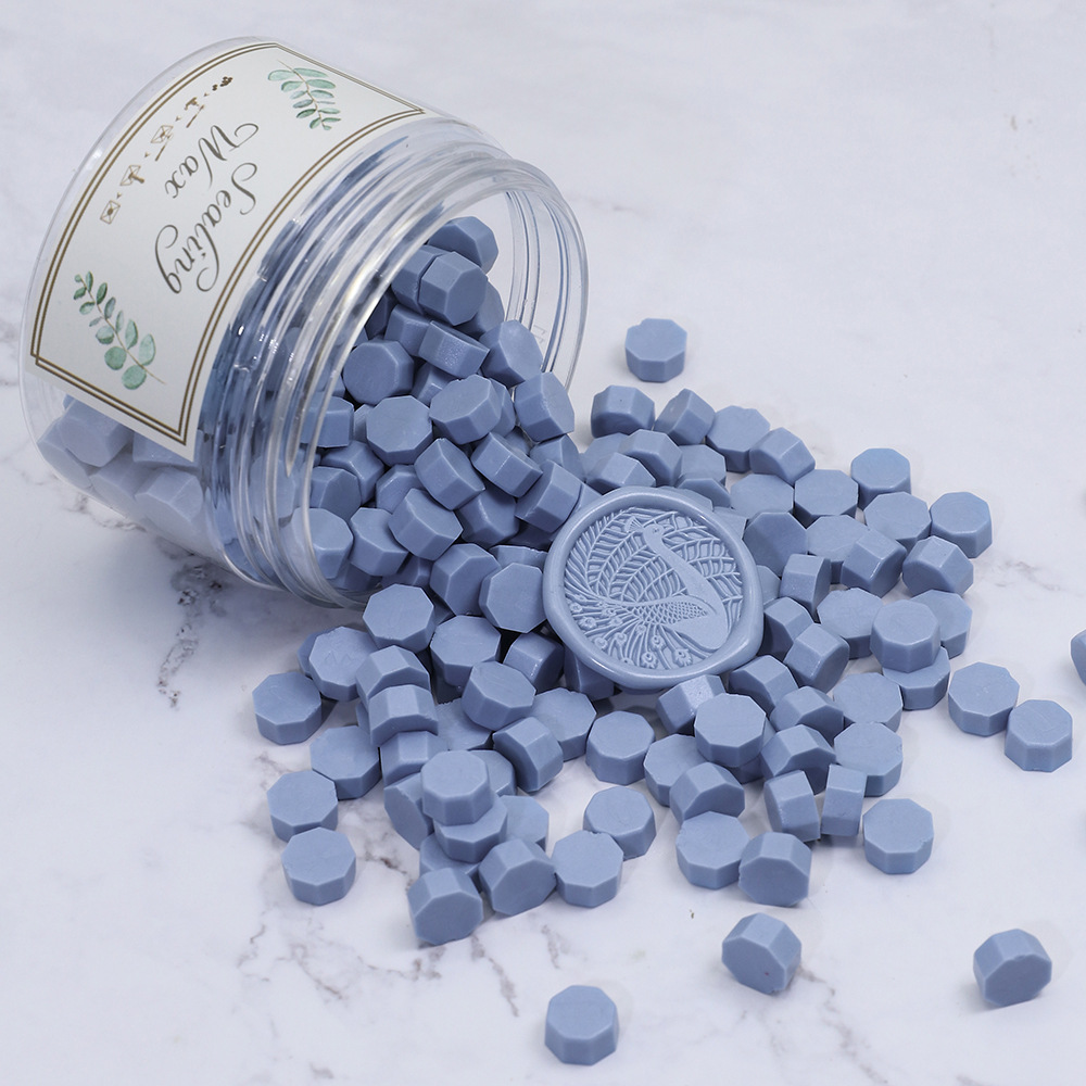 Oucai Fire Paint Wax, octágono, color mixto, nacarado, 200 granos, 132 colores, sello de pintura al fuego, cera, a granel barato