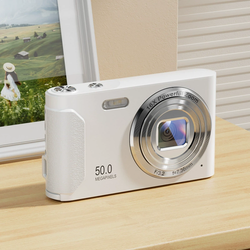 Compact CCD Digital Camera, 50 MP, 16× Digital Zoom, Pocket Size, Mobile Upload